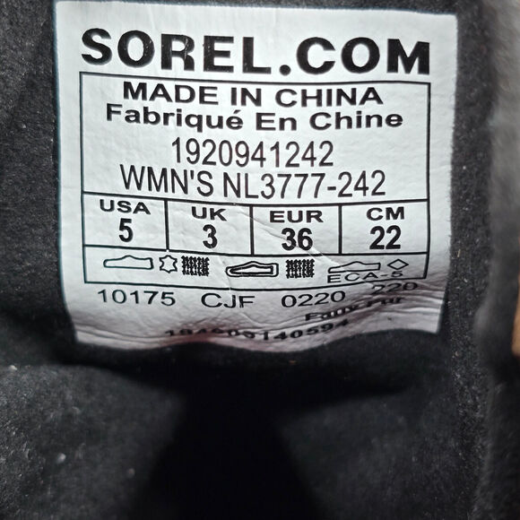 Sorel Lexie Boots Women's 5 Brown Leather Leopard Print Hidden Wedge Lace Up - Picture 10 of 10